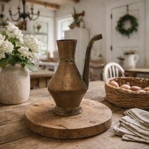 Vintage Small Copper Watering Can 6 5/8" Rustic Garden Decor